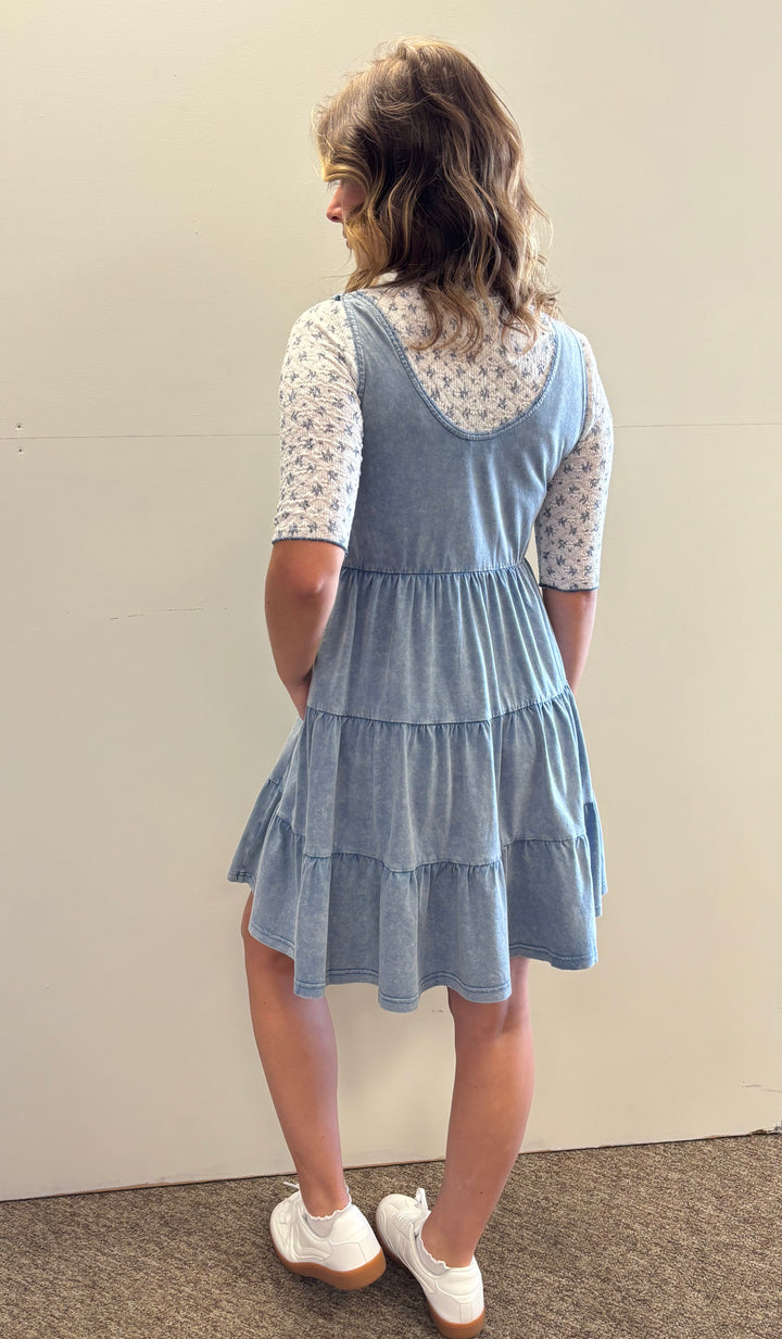 Lovely In Lace Floral Print Mesh Top-Tops-Davi & Dani-Evergreen Boutique, Women’s Fashion Boutique in Santa Claus, Indiana