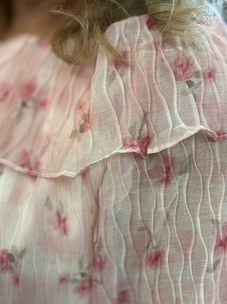The Rosé All Day Ruffle Blouse