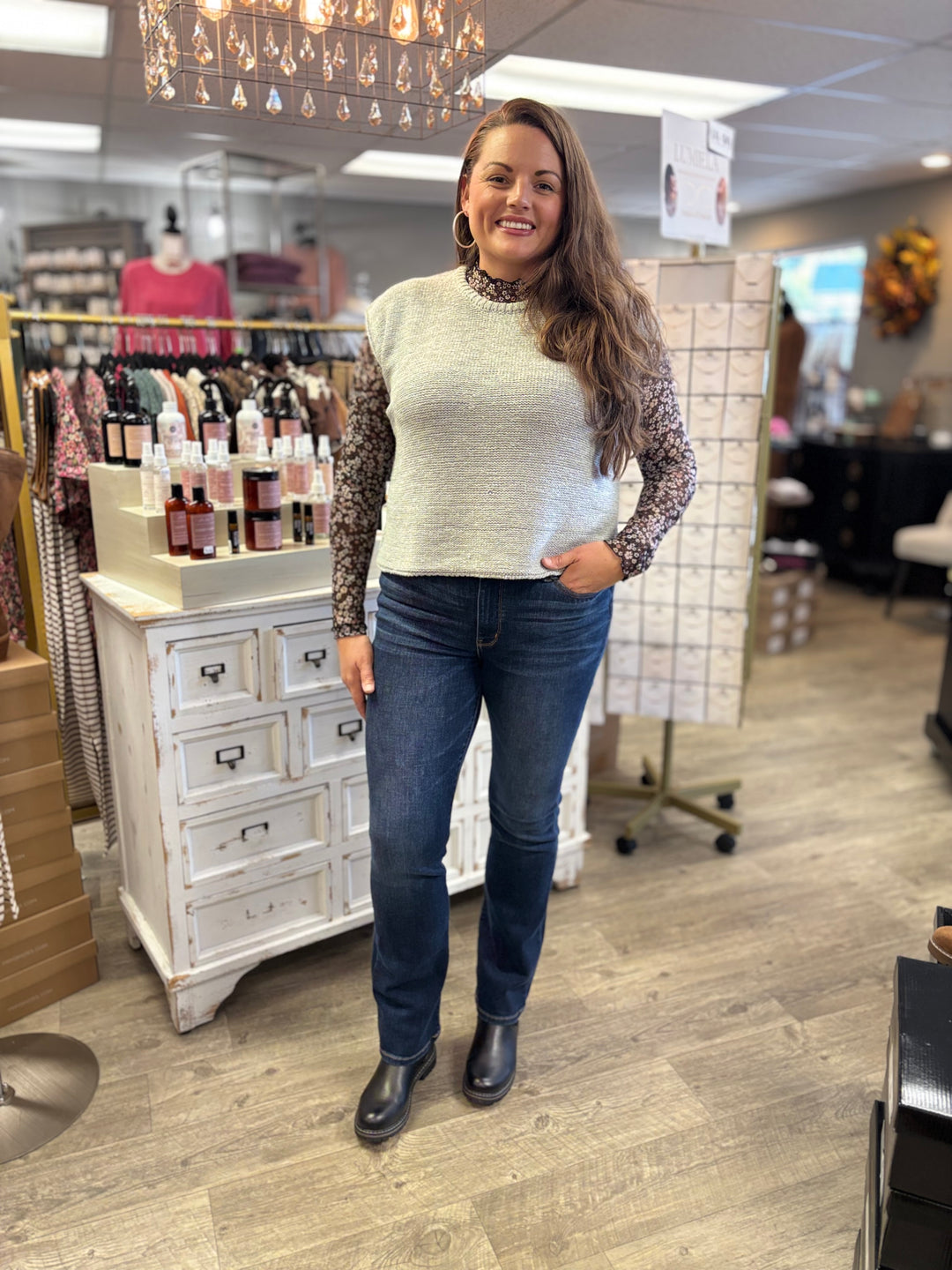 The Eden Floral Print Mesh Top-Tops-Hem & Thread-Evergreen Boutique, Women’s Fashion Boutique in Santa Claus, Indiana