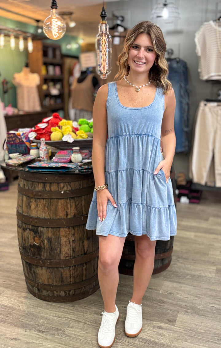 The Camille Lace Trim Tank Dress-Dresses-Hem & Thread-Evergreen Boutique, Women’s Fashion Boutique in Santa Claus, Indiana
