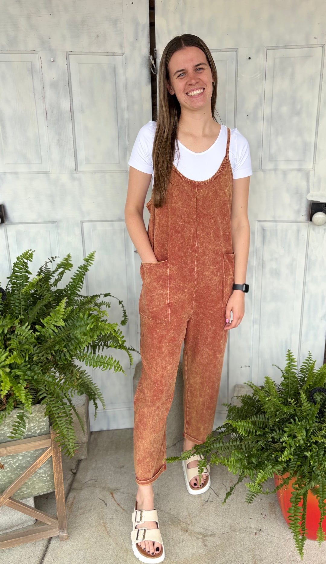 Off Duty Jumpsuit by Zenana-Rompers & Jumpsuits-Zenana-Evergreen Boutique, Women’s Fashion Boutique in Santa Claus, Indiana
