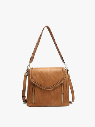 Lorelei Double Zip Crossbody – Whipstitch Trim