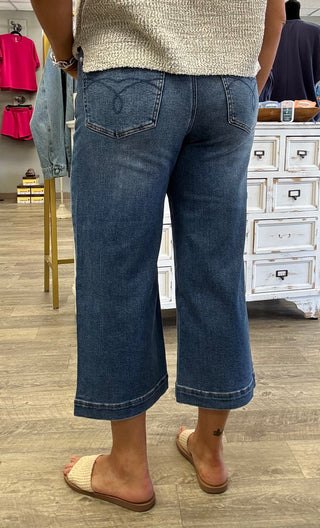 Judy Blue Perfect Day Wide Leg Crop Jeans