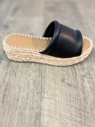 The Monte Black Wedge Shoe