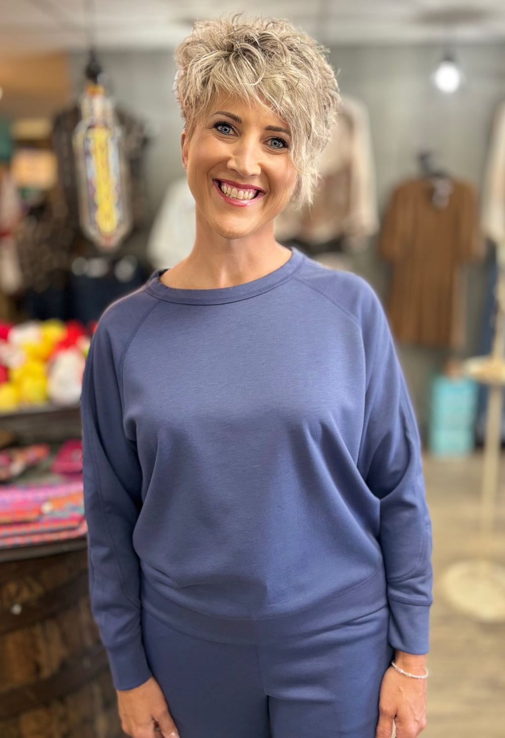 Lounge Layer Scuba Pullover by Zenana-Tops-Zenana-Evergreen Boutique, Women’s Fashion Boutique in Santa Claus, Indiana