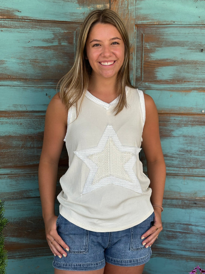 Super Star Tank-Tank Tops-POL-Evergreen Boutique, Women’s Fashion Boutique in Santa Claus, Indiana