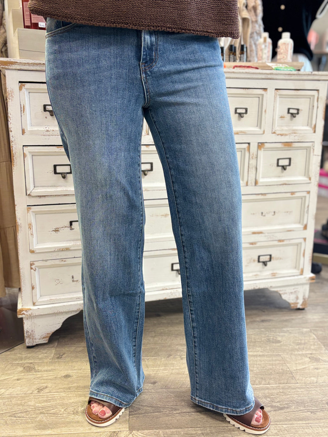 The Elsie Wide Leg Jeans-Denim-Anniewear-Evergreen Boutique, Women’s Fashion Boutique in Santa Claus, Indiana