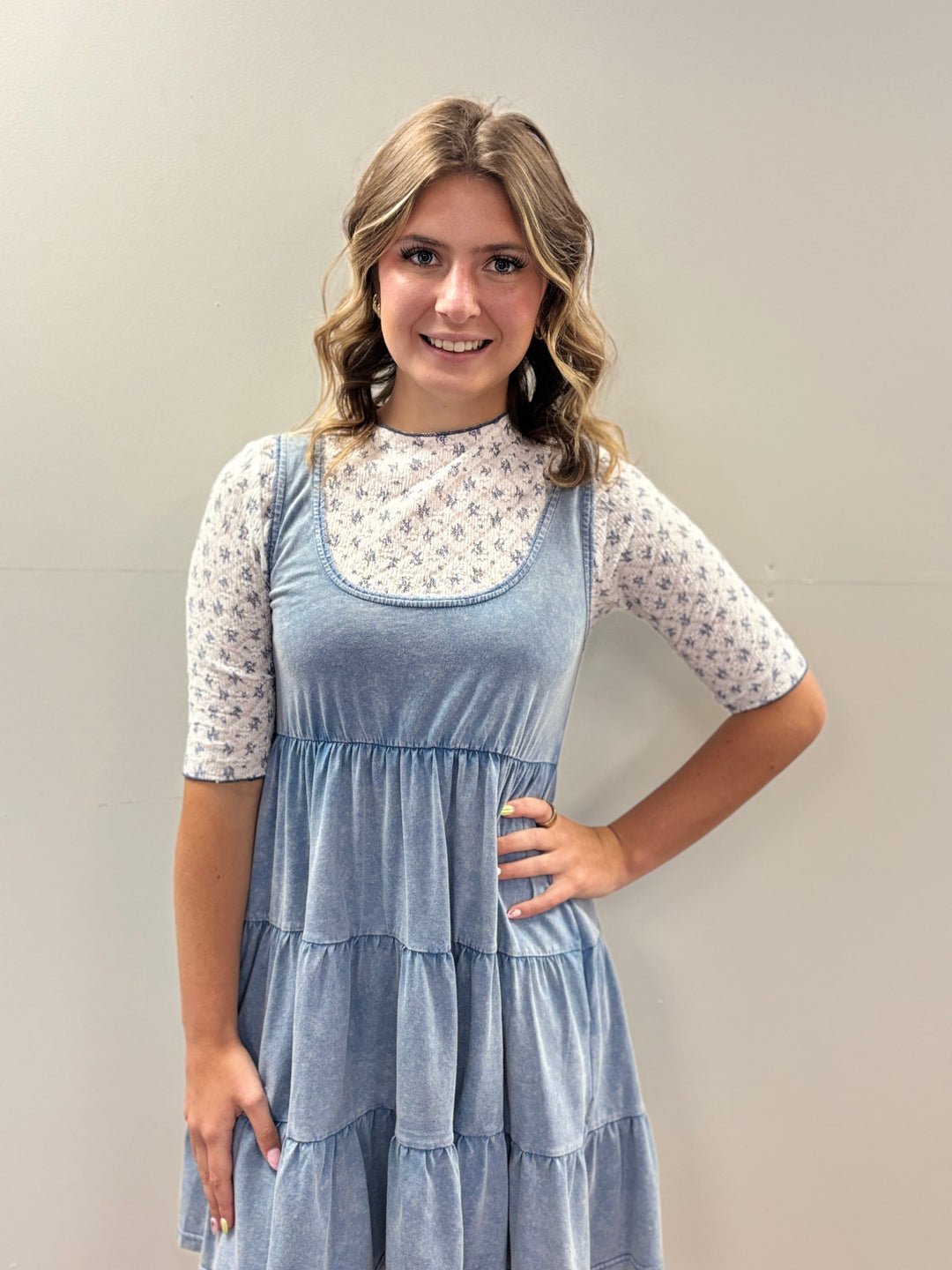 Lovely In Lace Floral Print Mesh Top-Tops-Davi & Dani-Evergreen Boutique, Women’s Fashion Boutique in Santa Claus, Indiana