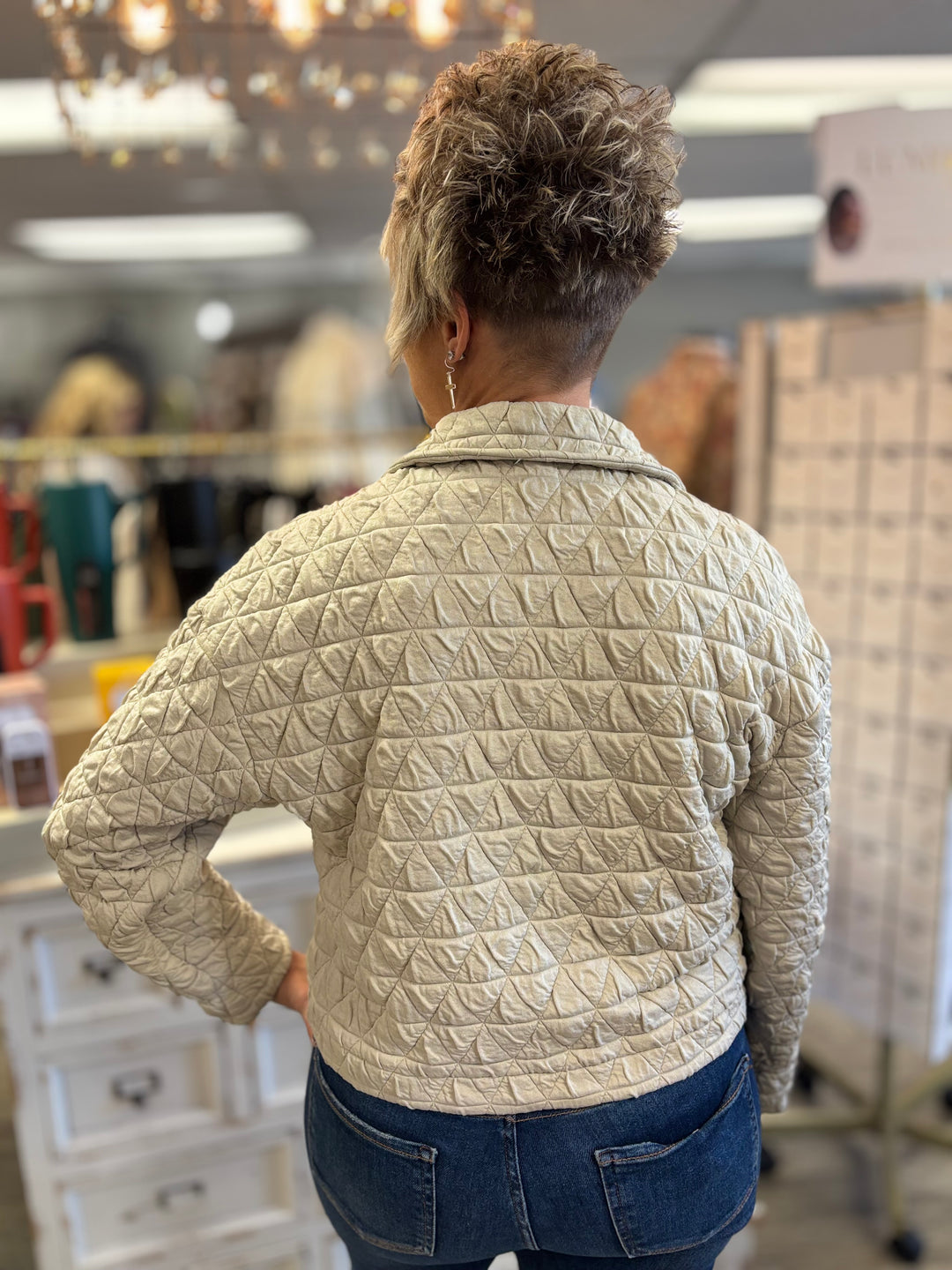 Out and About Quilted Jacket-Tops-LovLov-Evergreen Boutique, Women’s Fashion Boutique in Santa Claus, Indiana