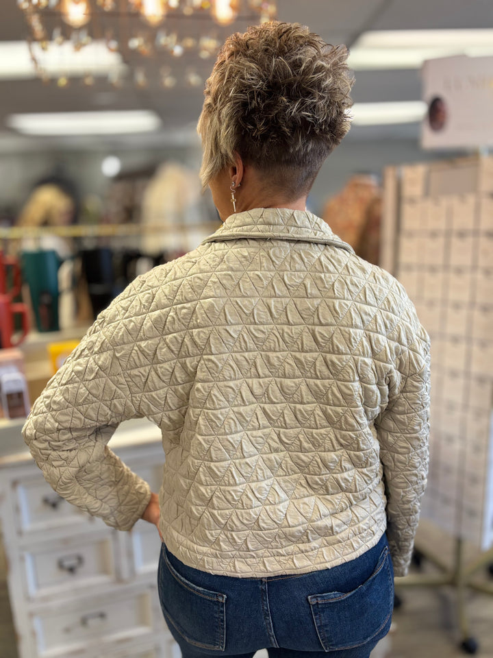 Out and About Quilted Jacket-Tops-LovLov-Evergreen Boutique, Women’s Fashion Boutique in Santa Claus, Indiana
