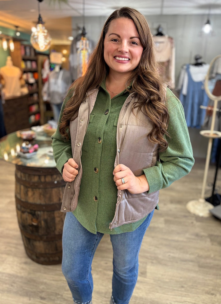 The Hangout Ribbed Shacket-Tops-Timing-Evergreen Boutique, Women’s Fashion Boutique in Santa Claus, Indiana