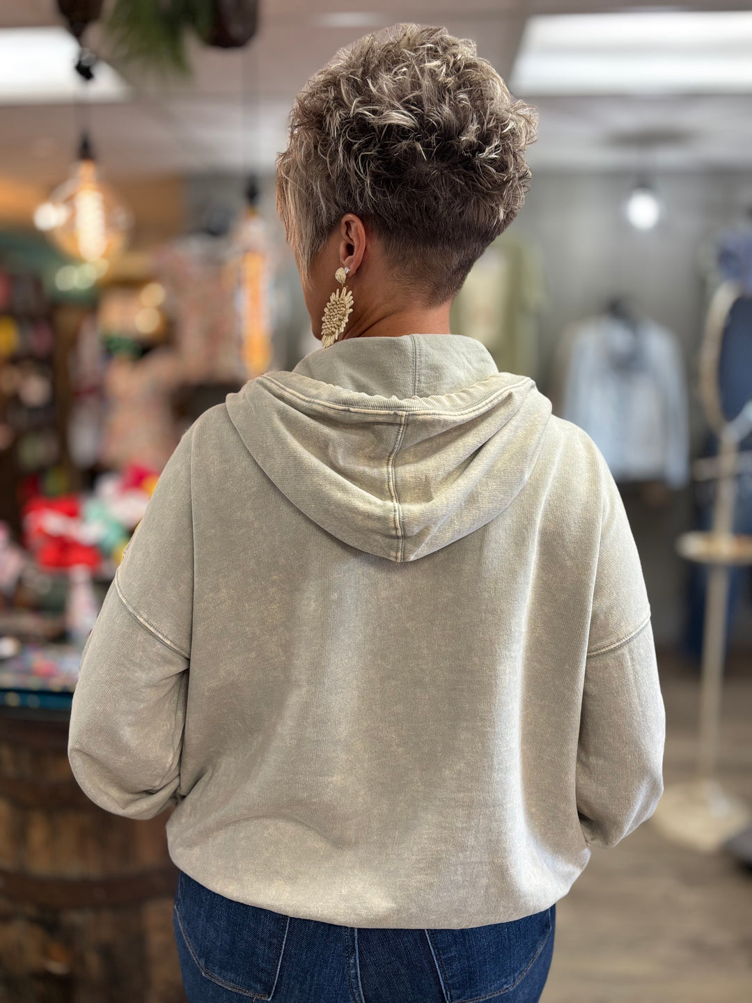 Cinch You Asked Half Zip Hooded Pullover-Tops-Zenana-Evergreen Boutique, Women’s Fashion Boutique in Santa Claus, Indiana