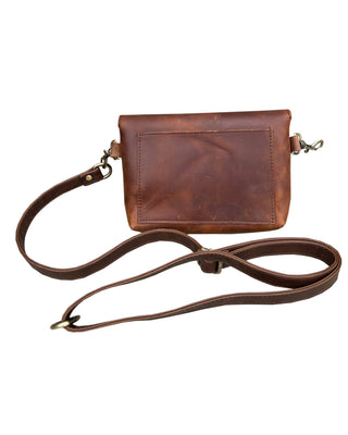 W022S crazy horse genuine leather crossbody-Roma Leathers, Inc.-Evergreen Boutique, Women’s Fashion Boutique in Santa Claus, Indiana
