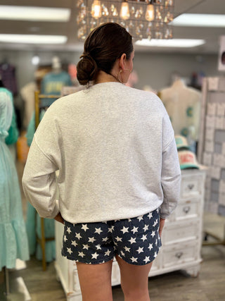Star Spangled Embroidered USA Sweatshirt
