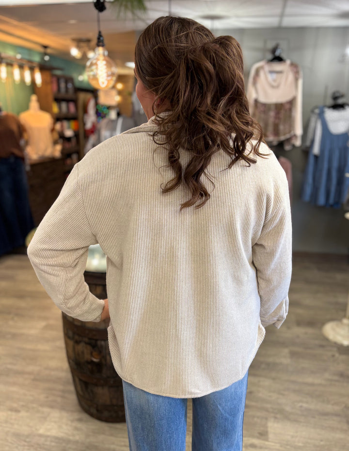 The Hangout Ribbed Shacket-Tops-Timing-Evergreen Boutique, Women’s Fashion Boutique in Santa Claus, Indiana