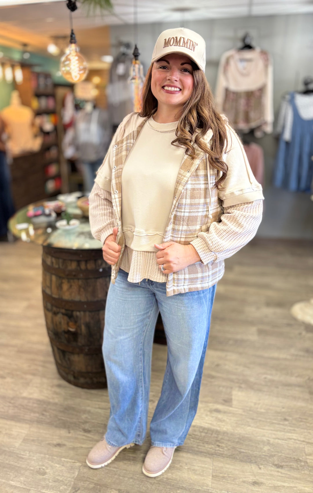 Miley Contrast Sweatshirt Top-Sweatshirts-SHE & SKY-Evergreen Boutique, Women’s Fashion Boutique in Santa Claus, Indiana