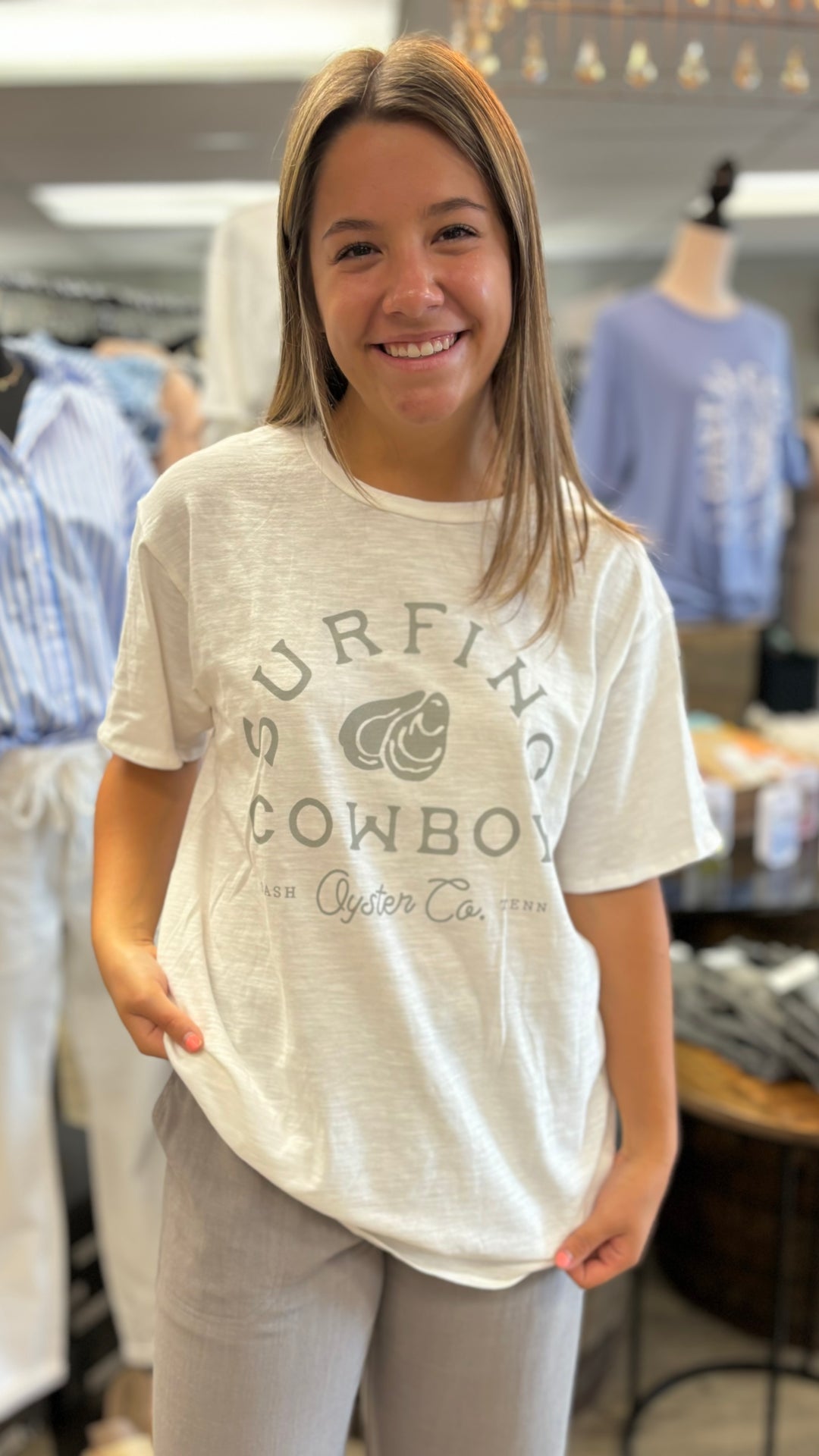 Surfing Cowboy Graphic Tee-Graphic Tees-Gilli-Evergreen Boutique, Women’s Fashion Boutique in Santa Claus, Indiana