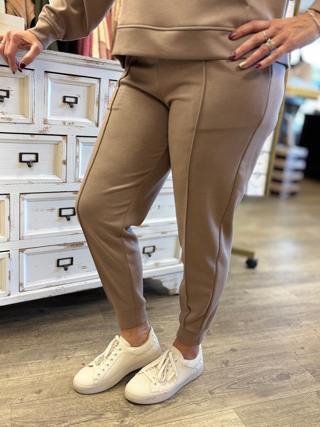 Zenana On Repeat Scuba Jogger Pants-Bottoms-Zenana-Evergreen Boutique, Women’s Fashion Boutique in Santa Claus, Indiana