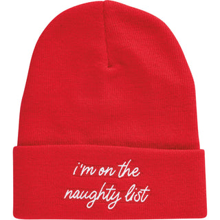 I'm On The Naughty List Beanie-Primitives by Kathy-Evergreen Boutique, Women’s Fashion Boutique in Santa Claus, Indiana