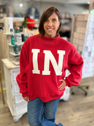 INDIANA | 'INDIANA&IN' Reversible Mockneck Sweashirt