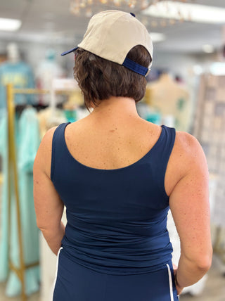 Buttery Yoga Tank — Navy