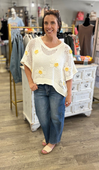 Sunny Days Crochet Sweater