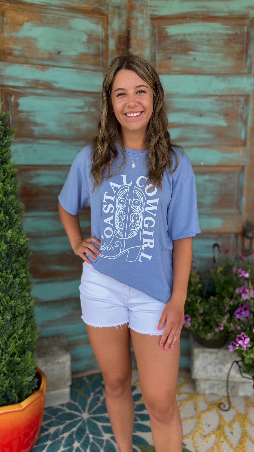 Coastal Cowgirl-Graphic Tees-Gilli-Evergreen Boutique, Women’s Fashion Boutique in Santa Claus, Indiana