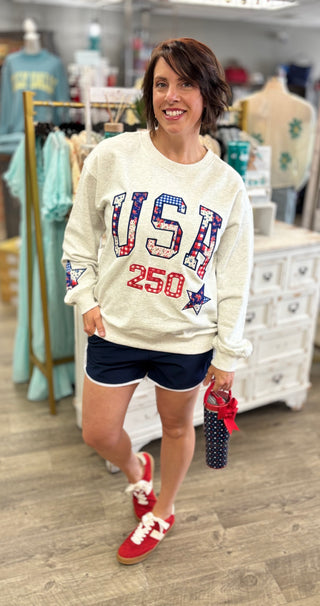 USA 250 Patchwork Sweatshirt