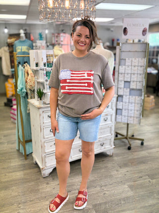 Old Glory American Flag Top