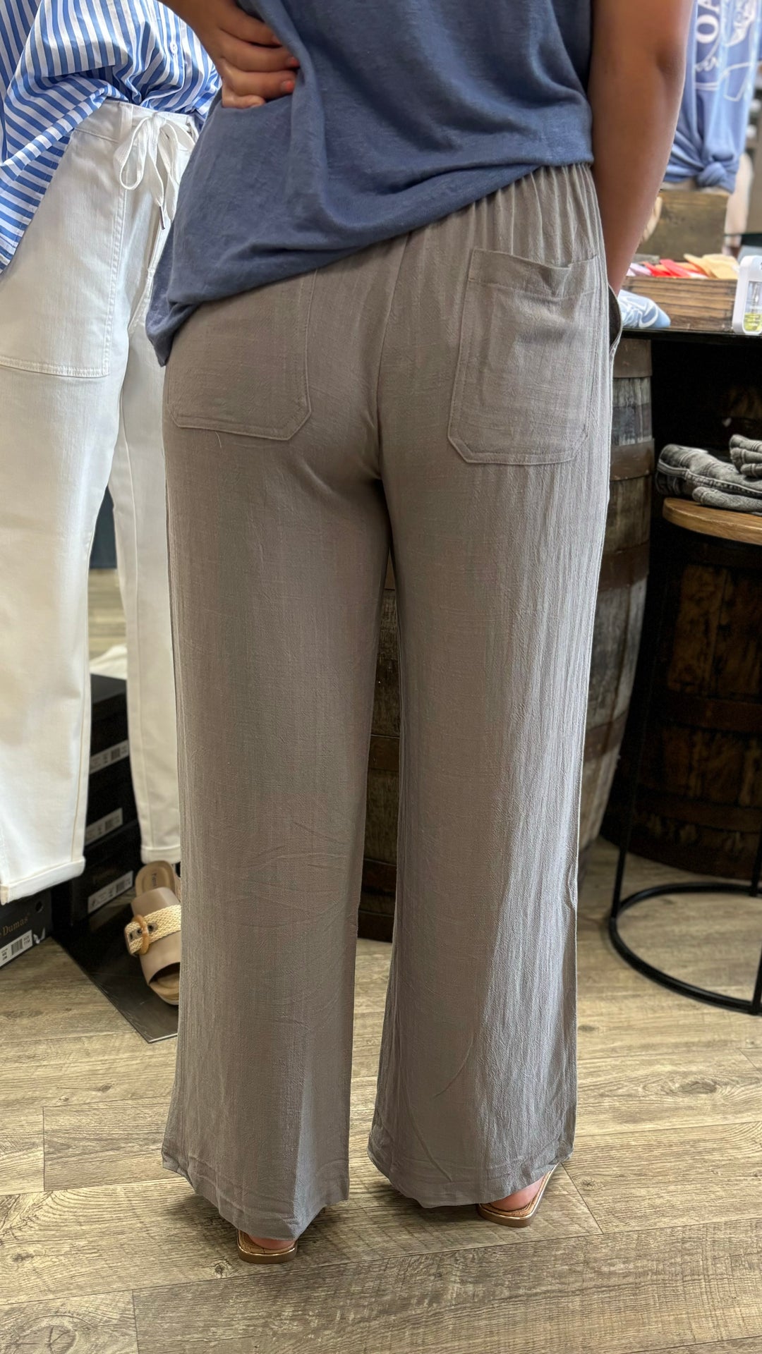 Emma Wide Leg Linen Pants-Pants-Be Cool-Evergreen Boutique, Women’s Fashion Boutique in Santa Claus, Indiana