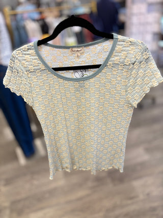 Eclipse Bloom Mesh Top
