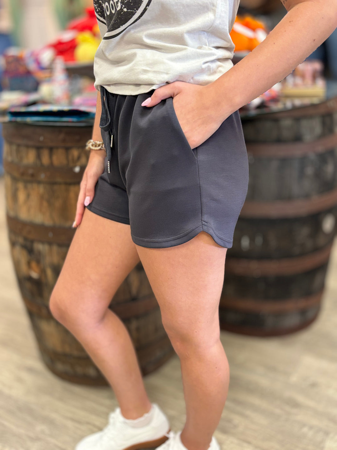 The Lola Soft Terry Shorts-Shorts-Staccato-Evergreen Boutique, Women’s Fashion Boutique in Santa Claus, Indiana