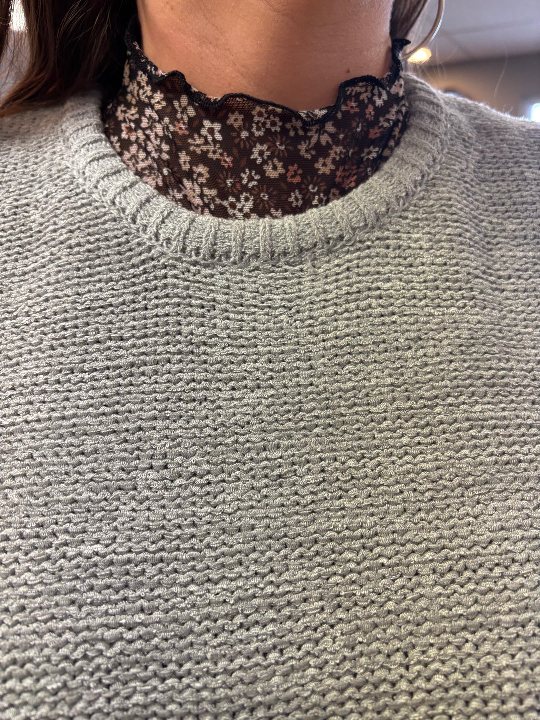 The Eden Floral Print Mesh Top-Tops-Hem & Thread-Evergreen Boutique, Women’s Fashion Boutique in Santa Claus, Indiana