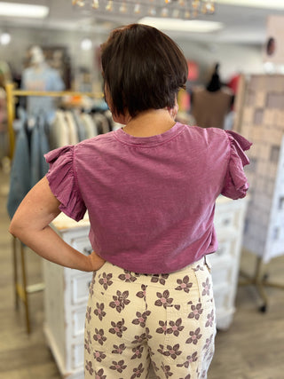 The Orchid Flutter Sleeve Top