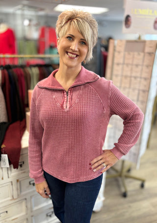 Mixed Signals Half Zip Top