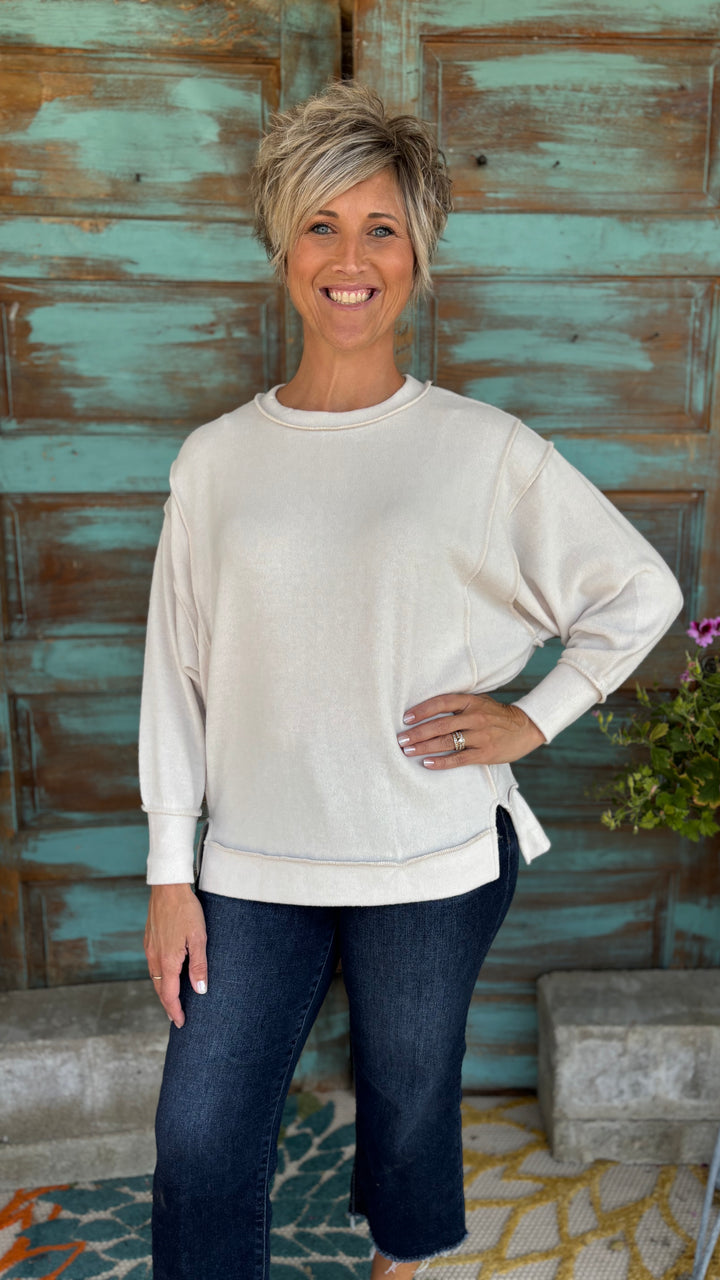 Carmen Exposed Seam Sweater-Sweaters-Zenana-Evergreen Boutique, Women’s Fashion Boutique in Santa Claus, Indiana