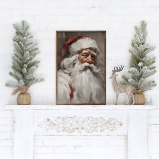 Santa Portrait In White-Kendrick Home-Evergreen Boutique, Women’s Fashion Boutique in Santa Claus, Indiana