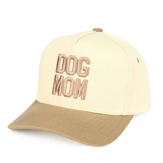 "DOG MOM" Puff Embroidered Trucker Hat