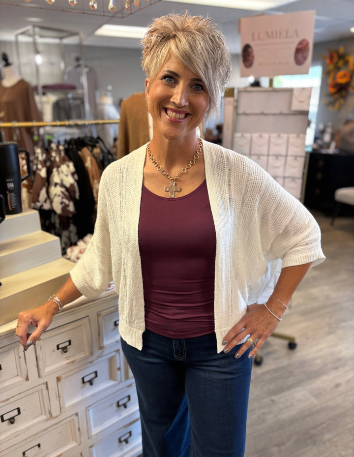 The Maple Cardigan-Tops-Staccato-Evergreen Boutique, Women’s Fashion Boutique in Santa Claus, Indiana