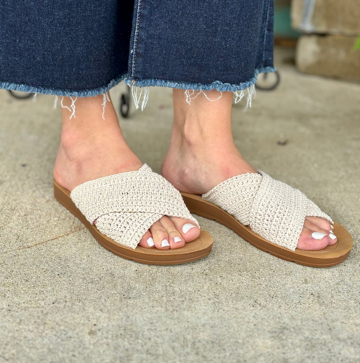 Corkys Dig It, Ivory-Sandals-Corkys-Evergreen Boutique, Women’s Fashion Boutique in Santa Claus, Indiana