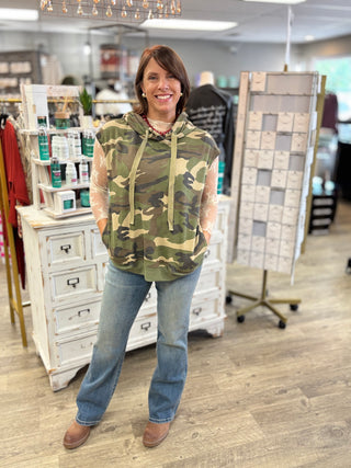 Vintage Camo Sleeveless Hoodie
