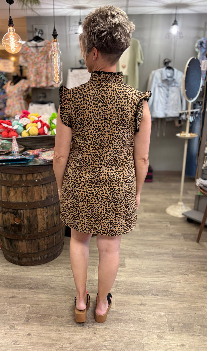 Wild Thing Leopard Print Dress-Dresses-GeeGee-Evergreen Boutique, Women’s Fashion Boutique in Santa Claus, Indiana