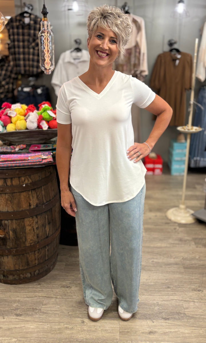 The Margo Blue Gray Tencel Pants-Bottoms-Zenana-Evergreen Boutique, Women’s Fashion Boutique in Santa Claus, Indiana