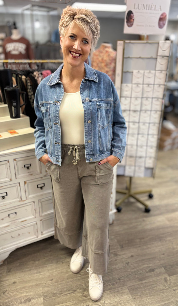 You Belong With Me Mineral Washed Pants-Bottoms-Easel-Evergreen Boutique, Women’s Fashion Boutique in Santa Claus, Indiana