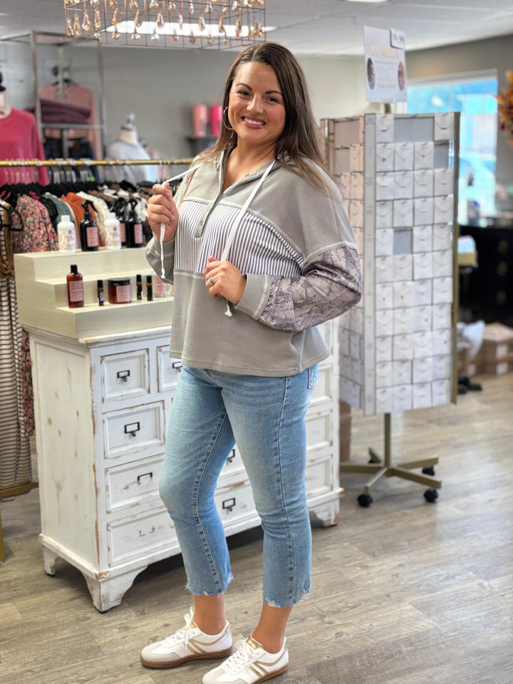 Judy Blue Midrise Vintage Wash Destroy Hem Kick Flare Jeans try it-Bottoms-Judy Blue-Evergreen Boutique, Women’s Fashion Boutique in Santa Claus, Indiana