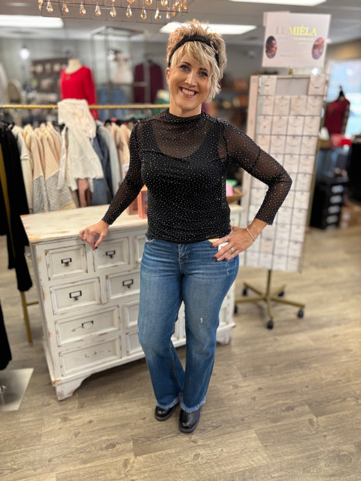 Risen Mid Rise Ankle Straight Jeans