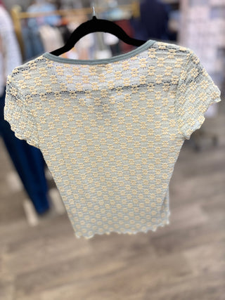 Eclipse Bloom Mesh Top