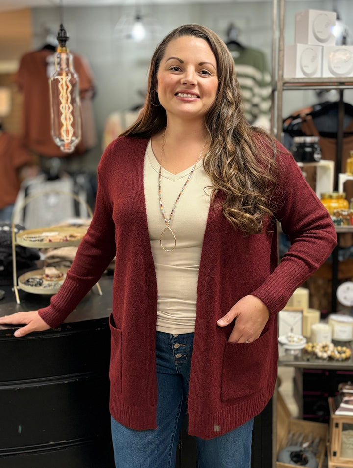 Kerrigan Cardigan-Cardigans-Cielo-Evergreen Boutique, Women’s Fashion Boutique in Santa Claus, Indiana