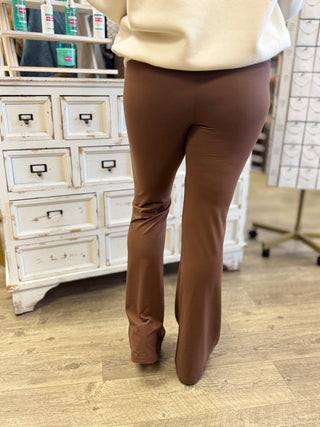 Brushed Microfiber Flare Hi-waist Yoga Pants