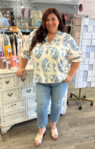 Indigo Soul Paisley Top